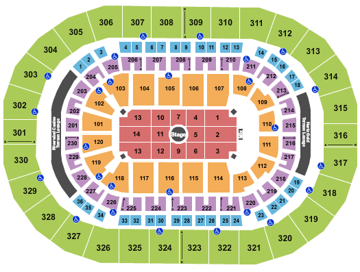 Paycom Center Nate Bargatze Seating Chart